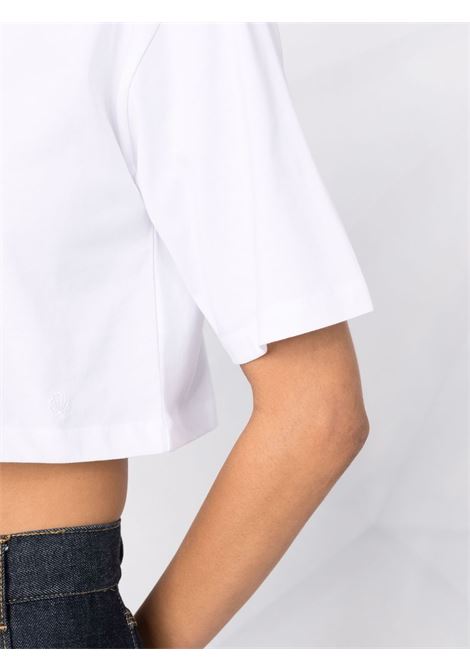 T-shirt crop in bianco Loulou studio - donna LOULOU STUDIO | GUPOWHT